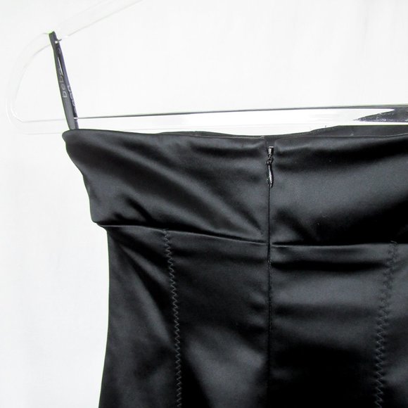 BEBE Vintage 90s Strapless Dress Little Black Dress Cocktail Party Size-S - Picture 8 of 14